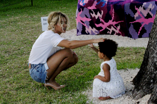 Beyonce and Blue