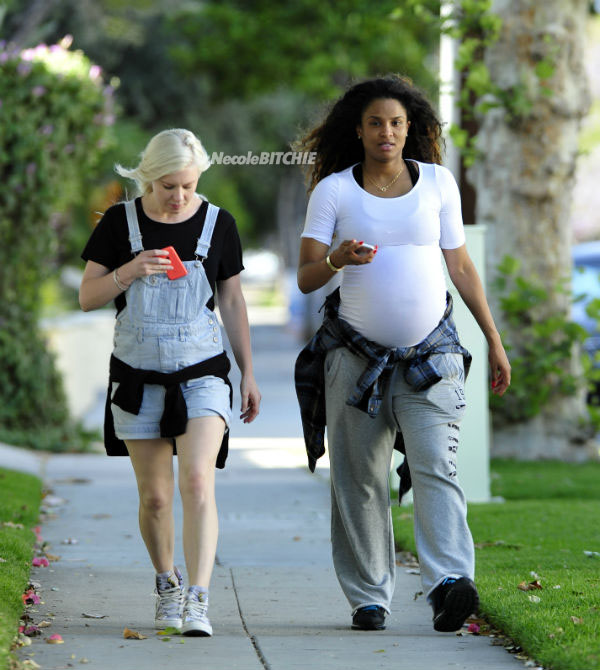 Pregnant-Ciara-Talks-A-Walk-In-Beverly-Hills