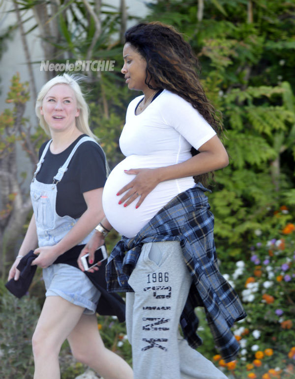 Pregnant-Ciara-Talks-A-Walk-In-Beverly-Hills-