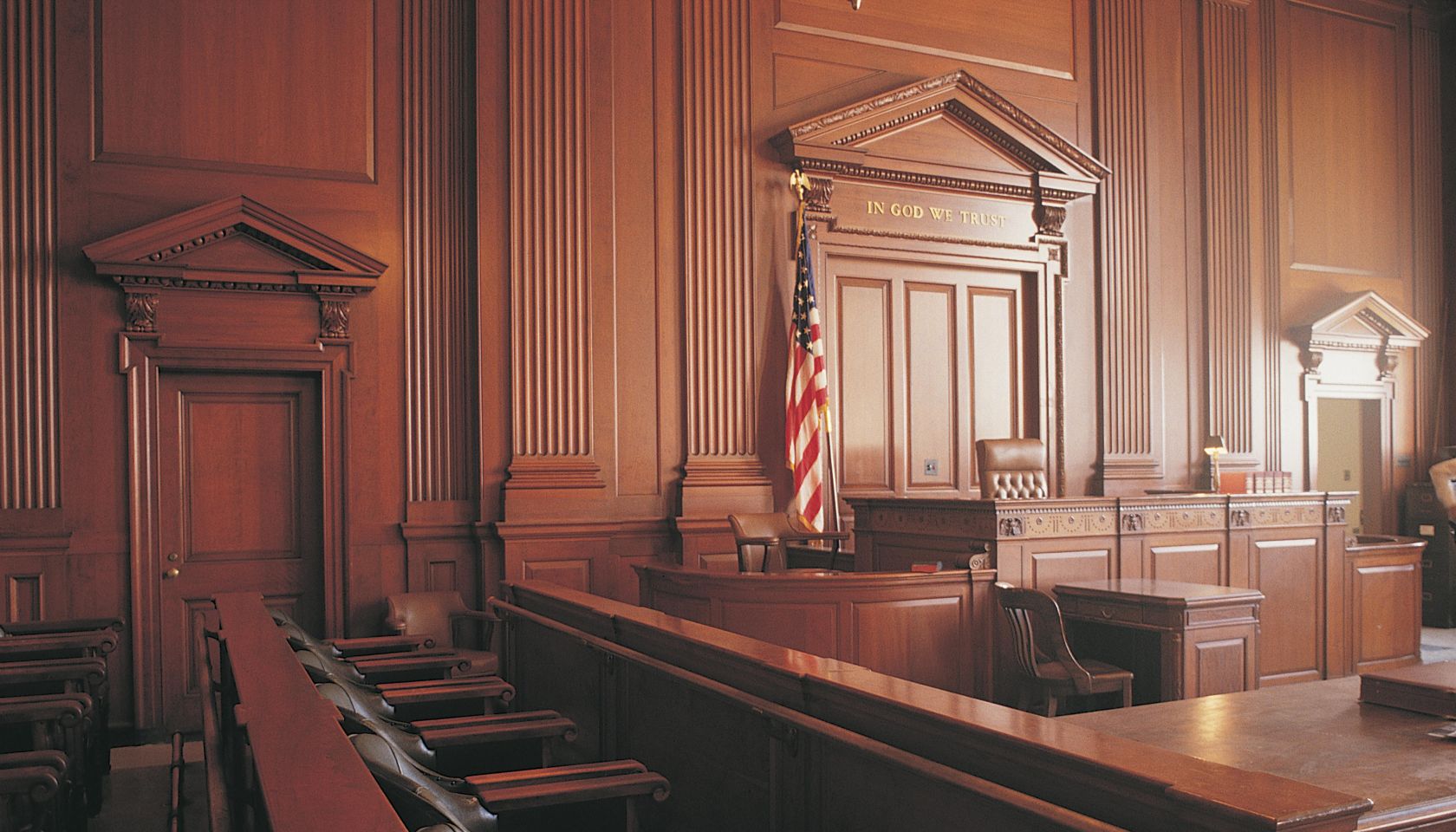 Interior of courtroom