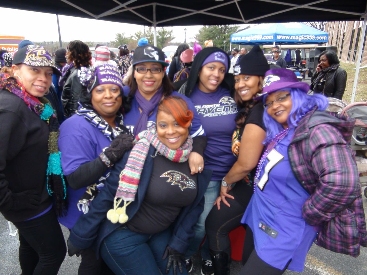 Ravens Fans at Pep Rally