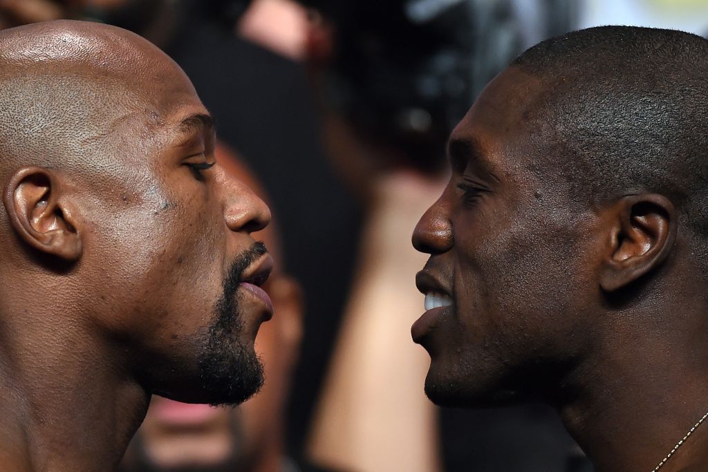 Floyd Mayweather Jr. v Andre Berto - Weigh-in