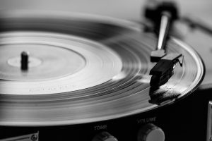 Close-Up Of Old Record Player