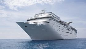 Cruise ship in caribbean sea