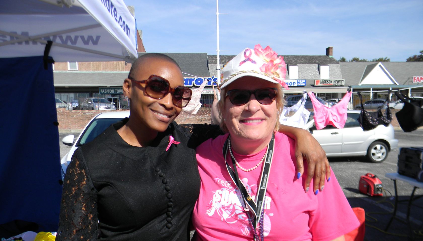 Breast Cancer Awareness Month Bra Cast