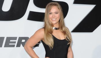 UFC fighter Ronda Rousey arrives at the Los Angeles Premiere 'Furious 7'
