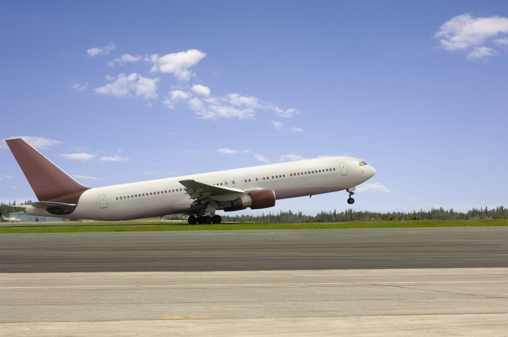 Aeroplane on runway for takeoff