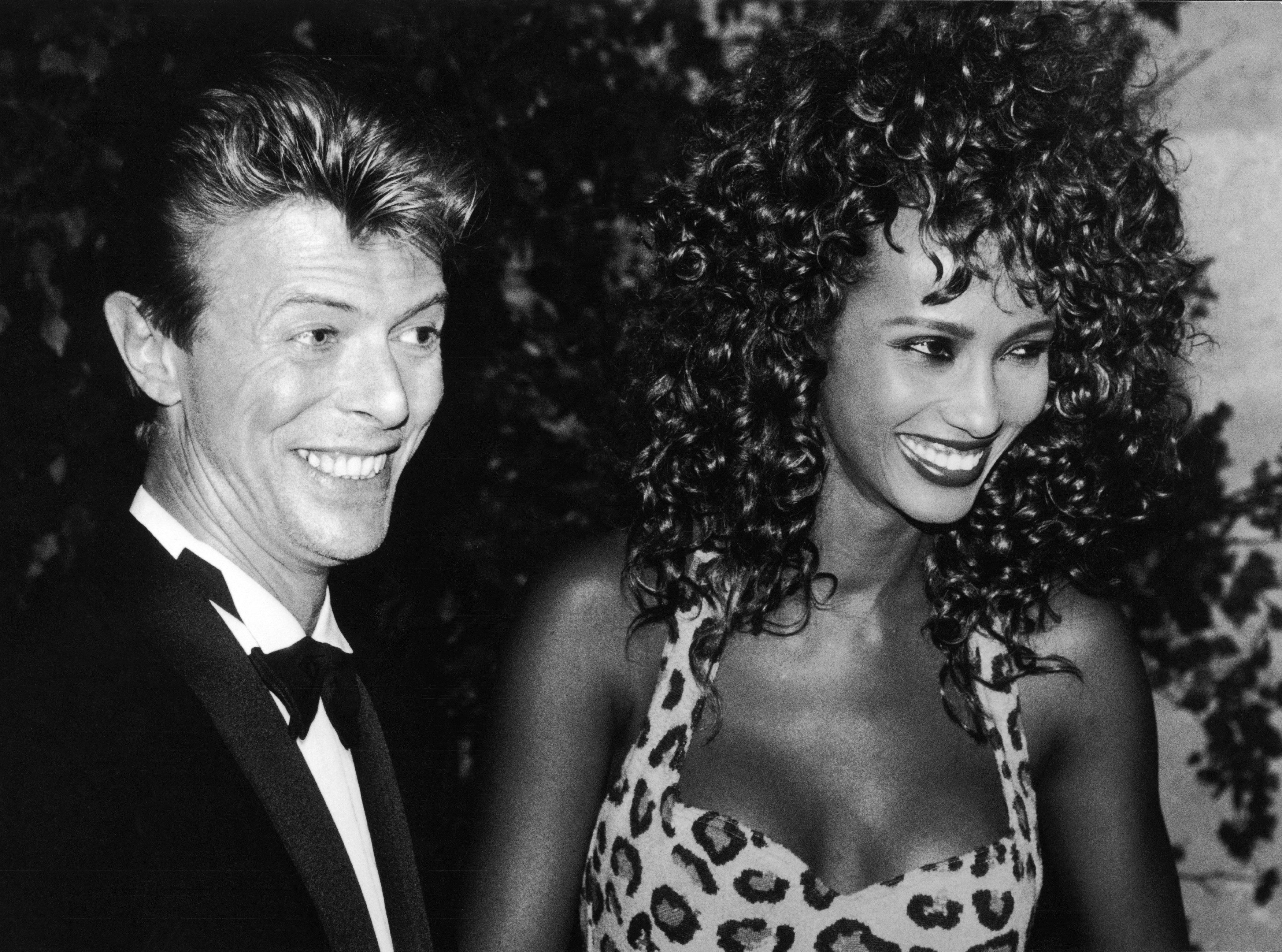 David Bowie And Iman In Paris 1991