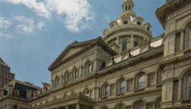 Imposing architecture of the Baltimore City Hall, Baltimore, Maryland, USA