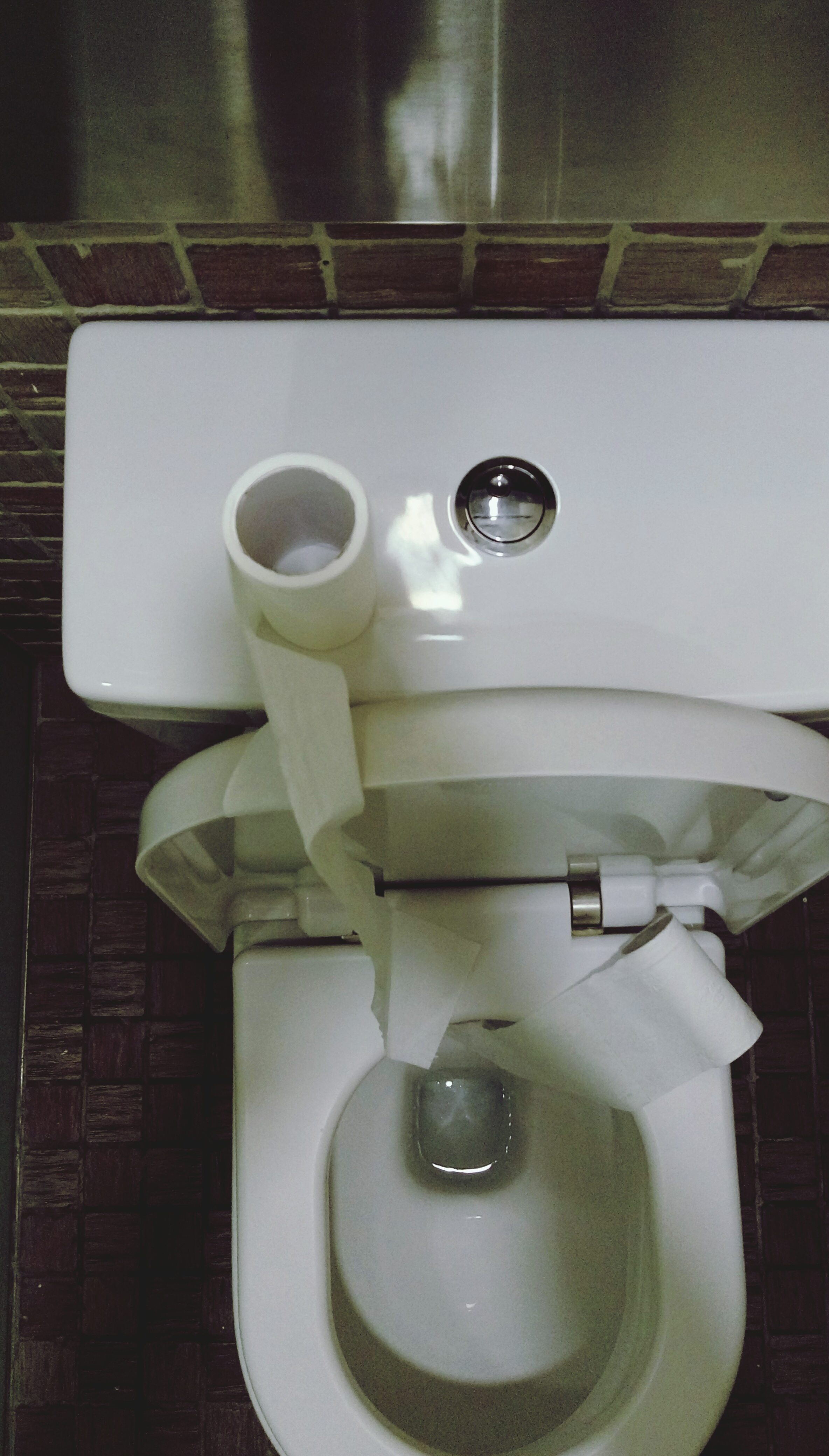 Directly Above Shot Of Toilet Bowl