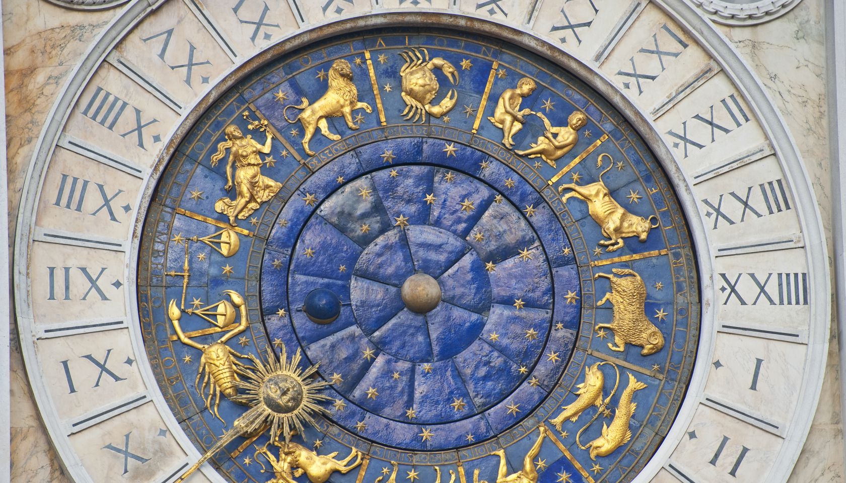 San Marco square, detail of the Clock Tower