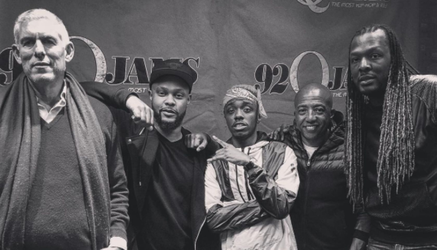 Tate Kobang, Kevin Liles and Lyor Cohen at 92Q