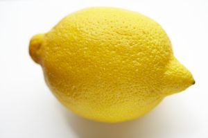 lemon on white background