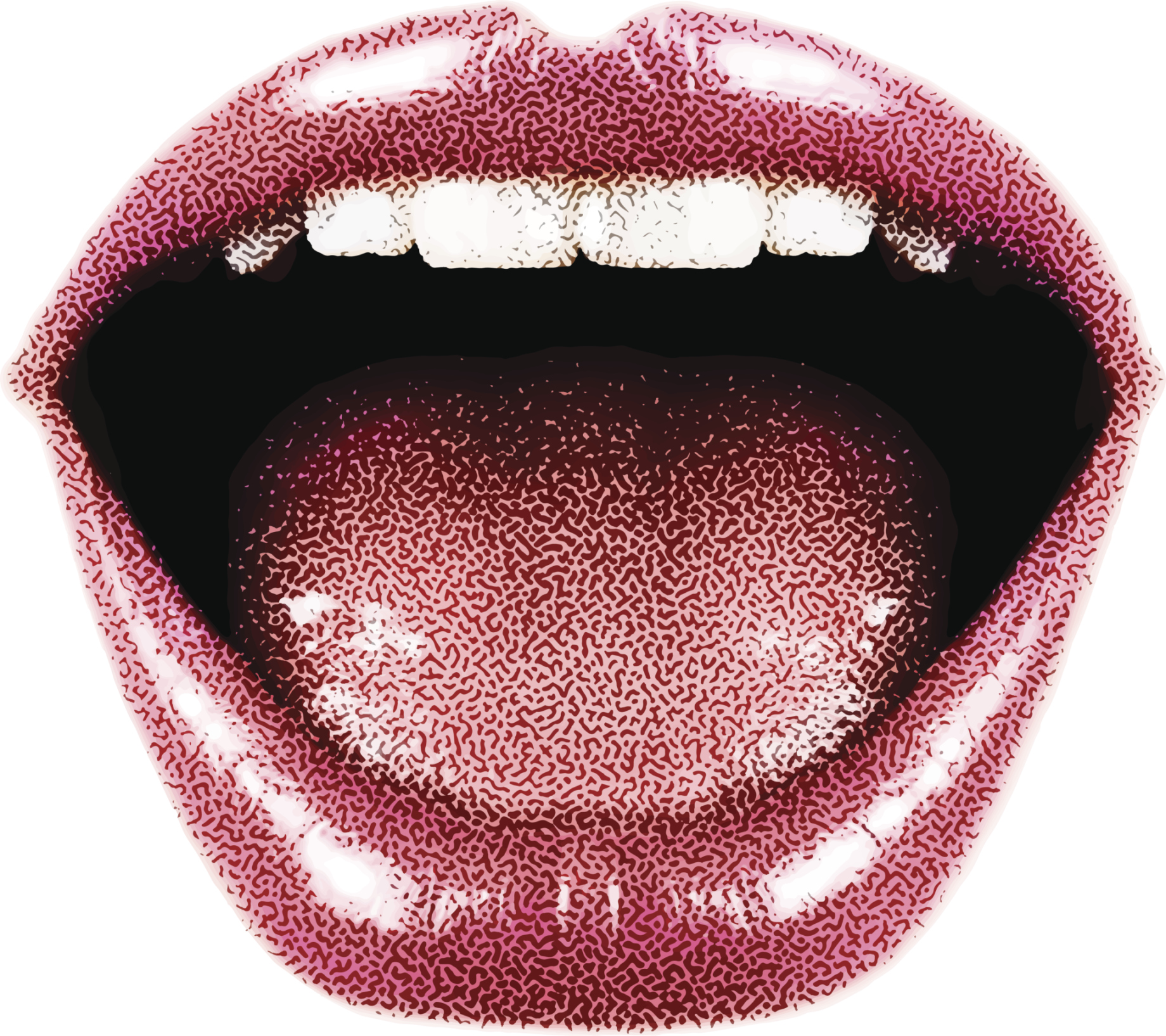 Woman's Laughing Mouth and Lips