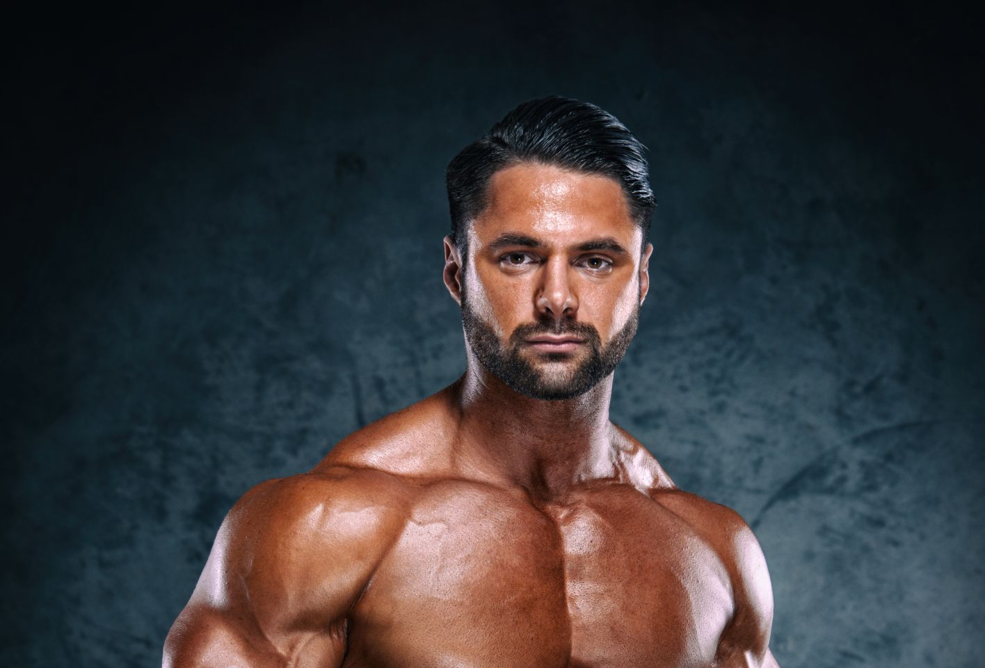 Handsome Athletic Men With Weights