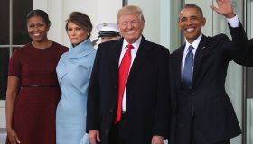 Donald And Melania Trump Arrive At White House Ahead Of Inauguration