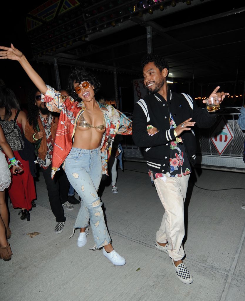 Miguel and fiancée at coachella 2017