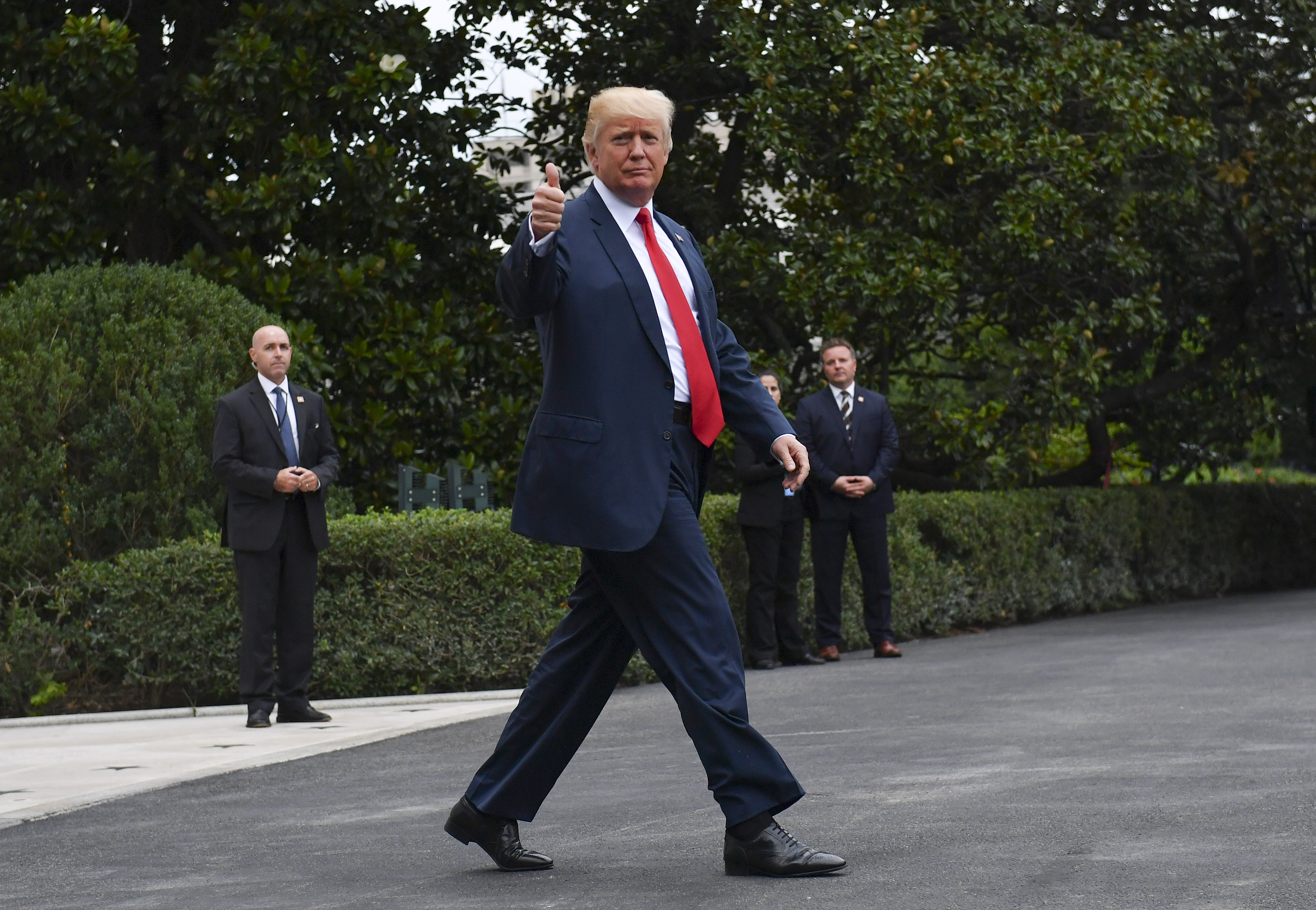 WASHINGTON, DC - AUGUST 14: President Donald Trump gives the th
