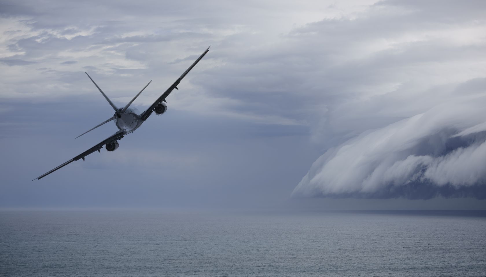 Airplane avoiding problem ahead: epic storm
