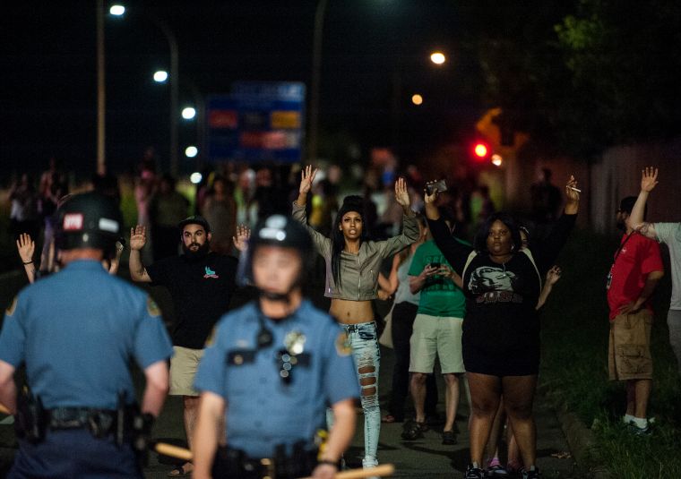 Activists Hold March Protesting Police Shooting Of Philando Castile
