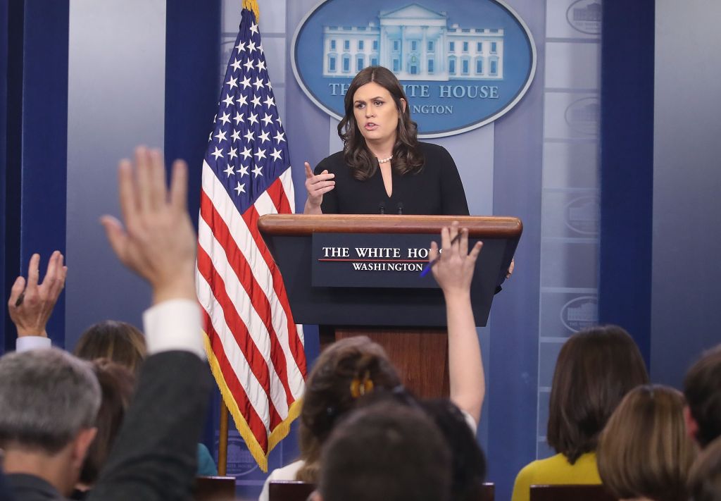 Press Secretary Sarah Sanders Holds Briefing At The White House