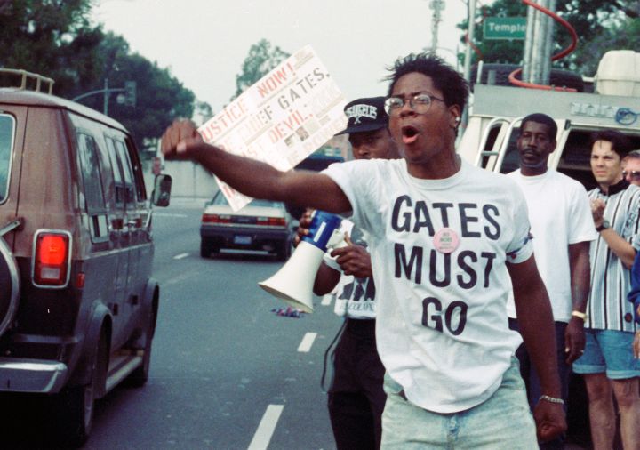 Protesting Rodney King Verdict