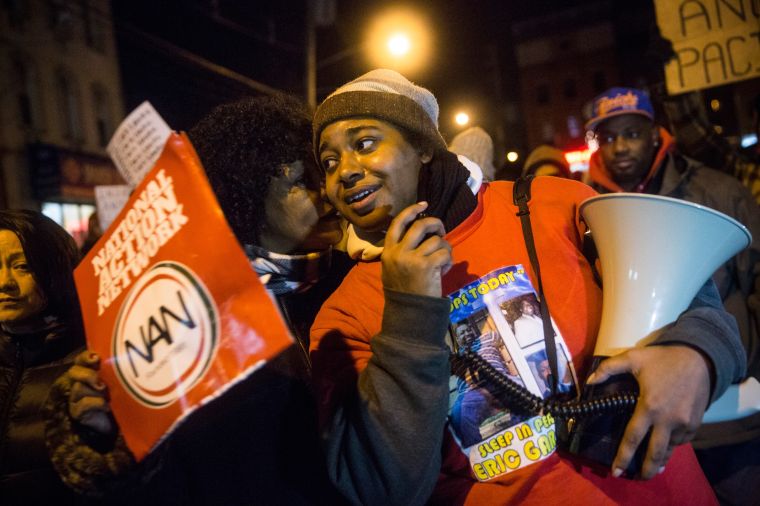 Daughter of Eric Garner Leads Protest March In Staten Island