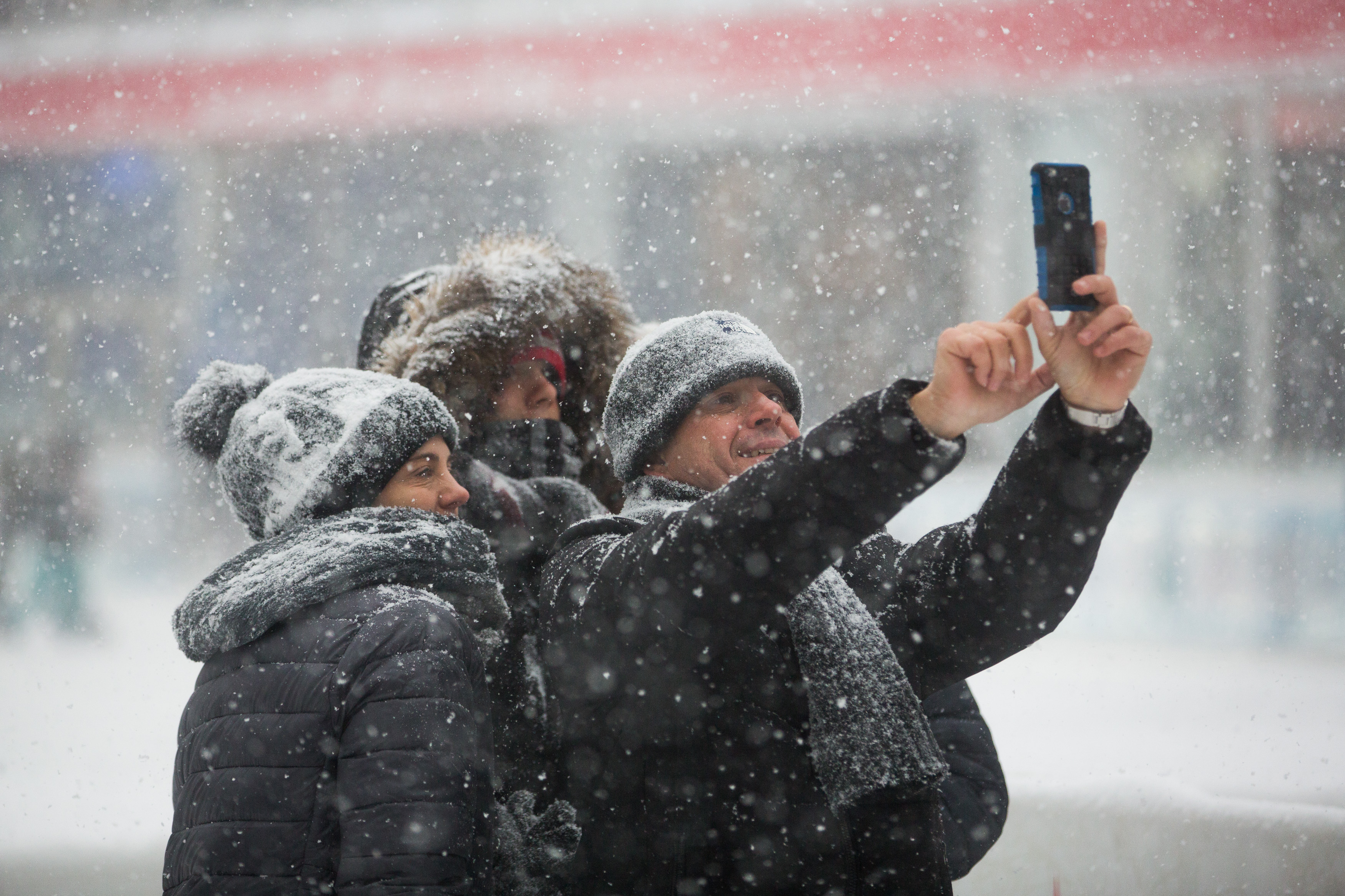 Bomb Cyclone In Dumbo, New York