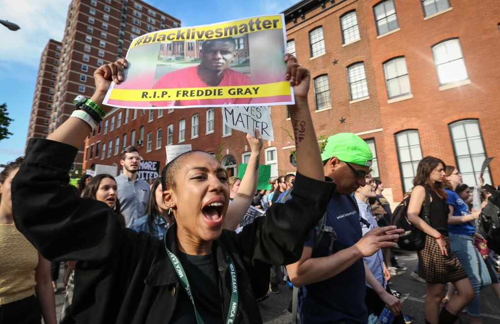 Students march in Baltimore over death of Freddie Gray