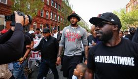 Demonstration in Baltimore over death of Freddie Gray