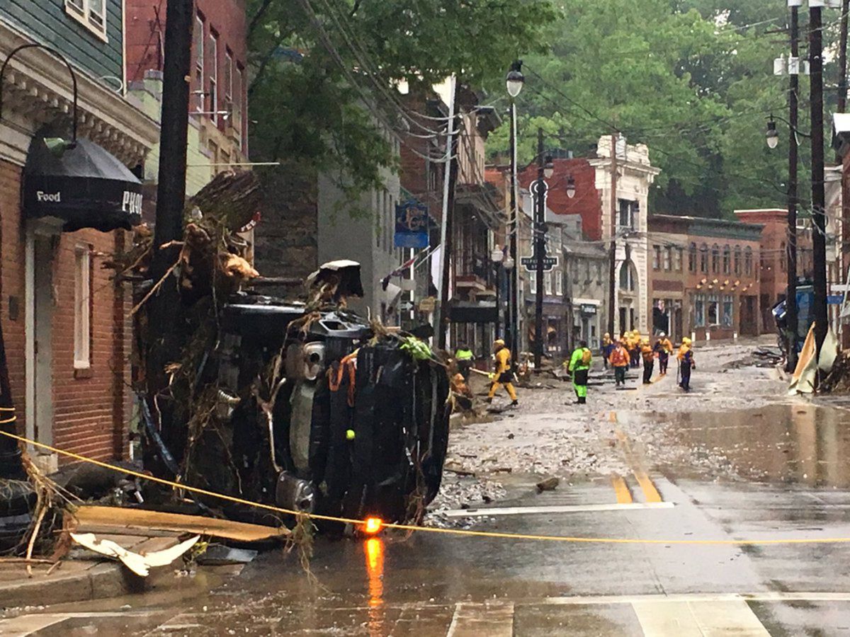 Ellicott City awash in flood waters as heavy rain drenches Baltimore region