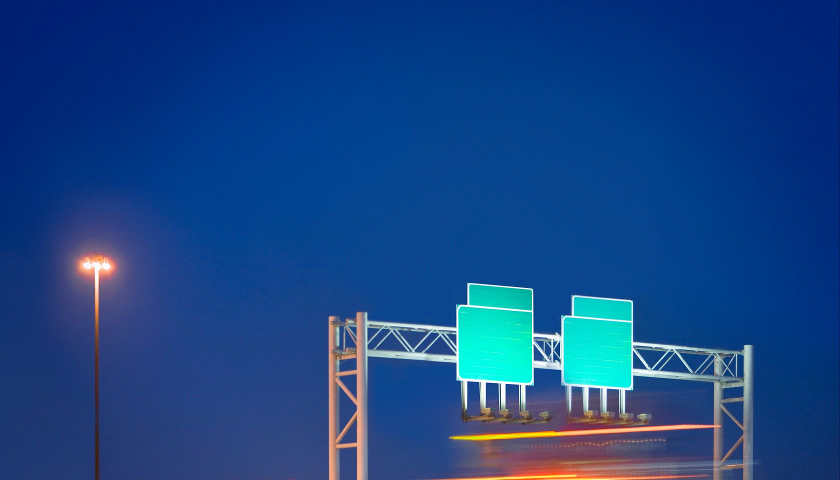 Blank Highway Signs