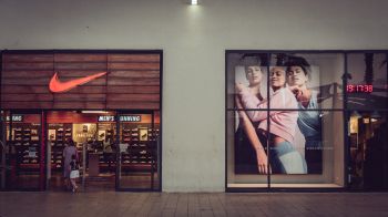 Nike sport store windows and entrance