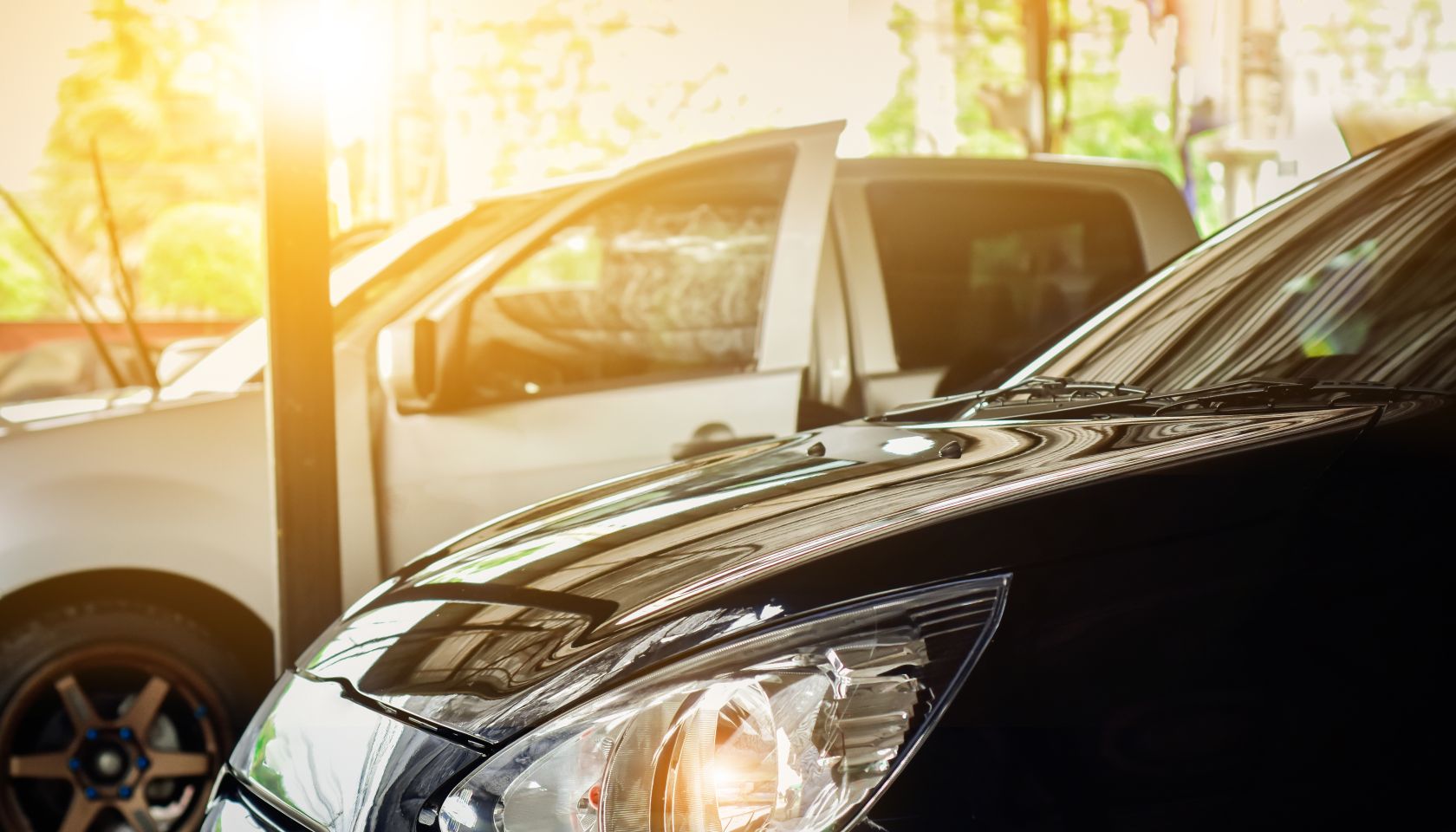 Close-Up Of Car At Showroom