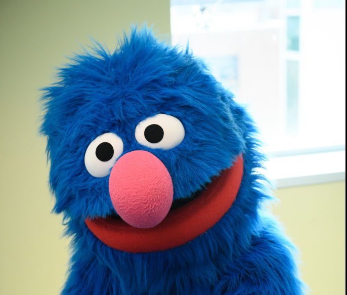 Elmo And Grover From Sesame Street Live Visit The Children Of Joseph M. Sanzari Children's Hospital