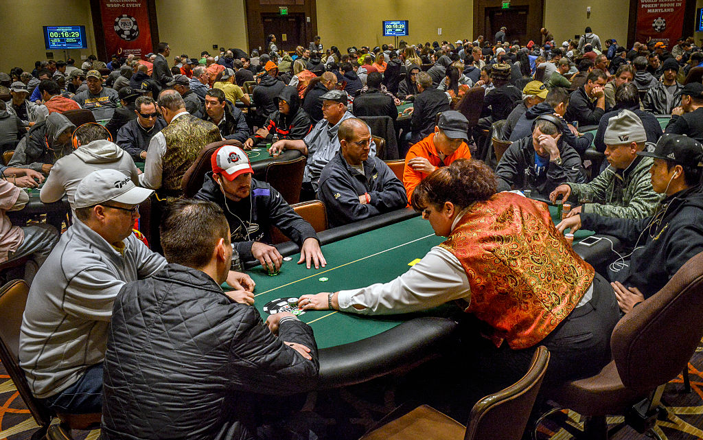 Poker tournament at the Horseshoe casino, in Baltimore, MD.