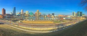 Panoramic view from top of Federal Hill Park, Baltimore