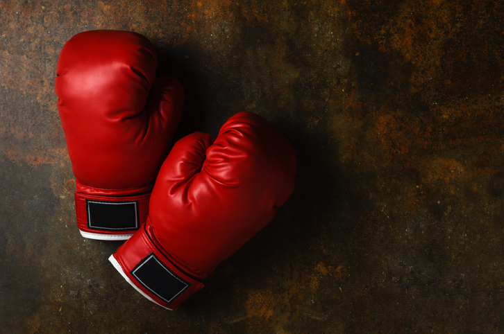 Close-Up Of Boxing Gloves On Table