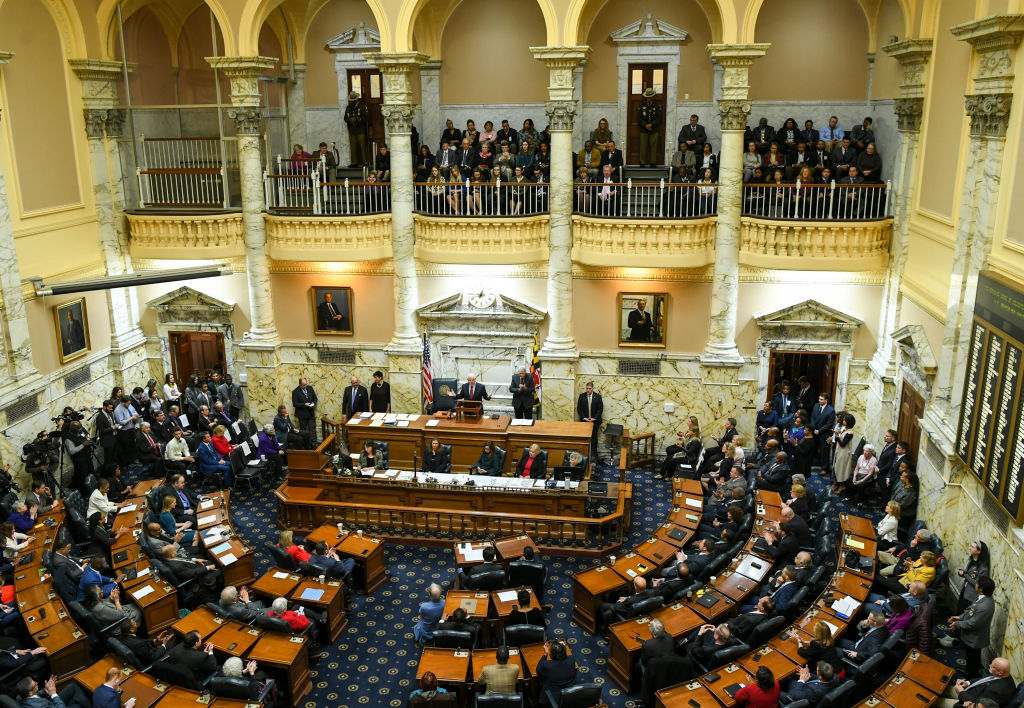 Opening day at the Maryland General Assembly at the Maryland Statehouse