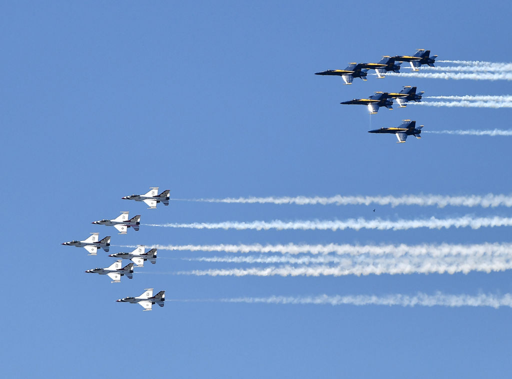 Blue Angels And Thunderbirds Do Flying Tribute To Atlanta COVID-19 Frontline Workers