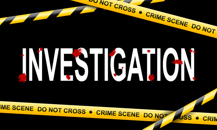 Crime scene tape on black background, vector illustration