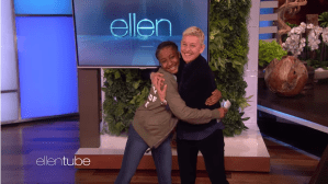 Ellen Degeneres and Jalaiah Harmon