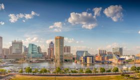 Baltimore harbor in the afternoon - Baltimore, Maryland, USA, June 2019