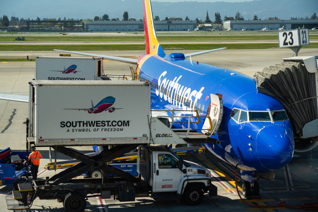 Southwest Airlines Boeing 737-700 aircraft seen at Norman Y...