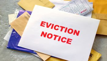 Eviction notice in the post