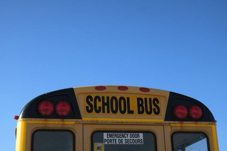 Top of the Back of a School Bus