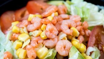 Close-Up Of Shrimp Salad In Bowl