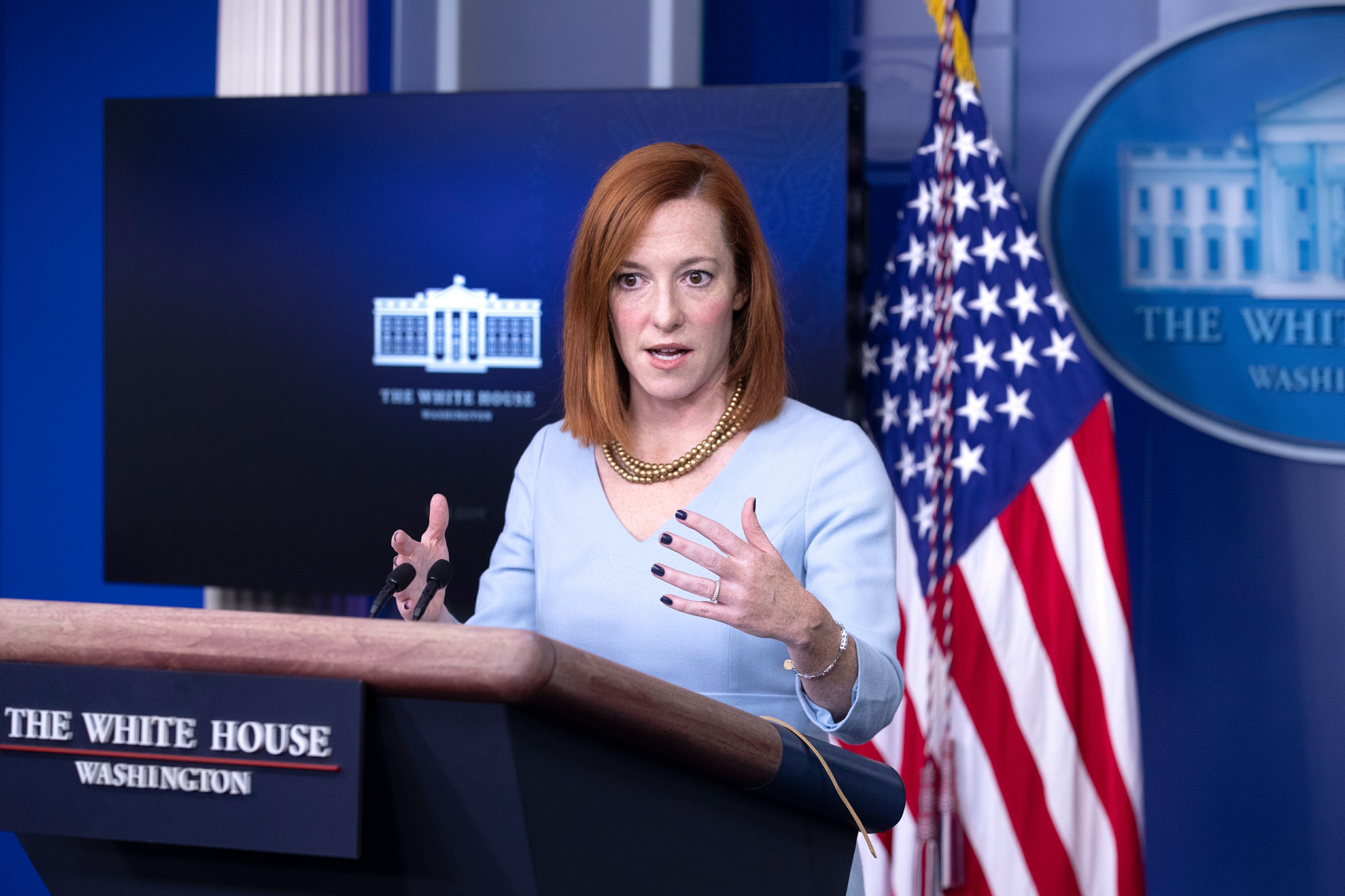 Press Secretary Jen Psaki Holds a News Briefing
