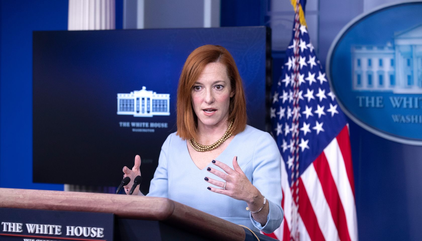 Press Secretary Jen Psaki Holds a News Briefing