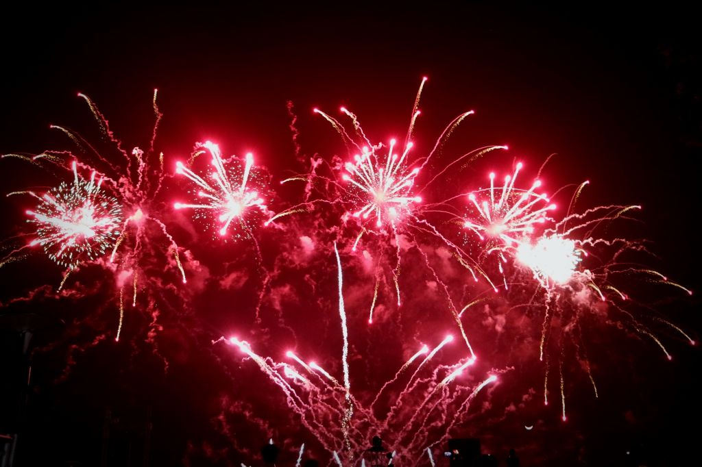 Low Angle View Of Firework Exploding Against Sky